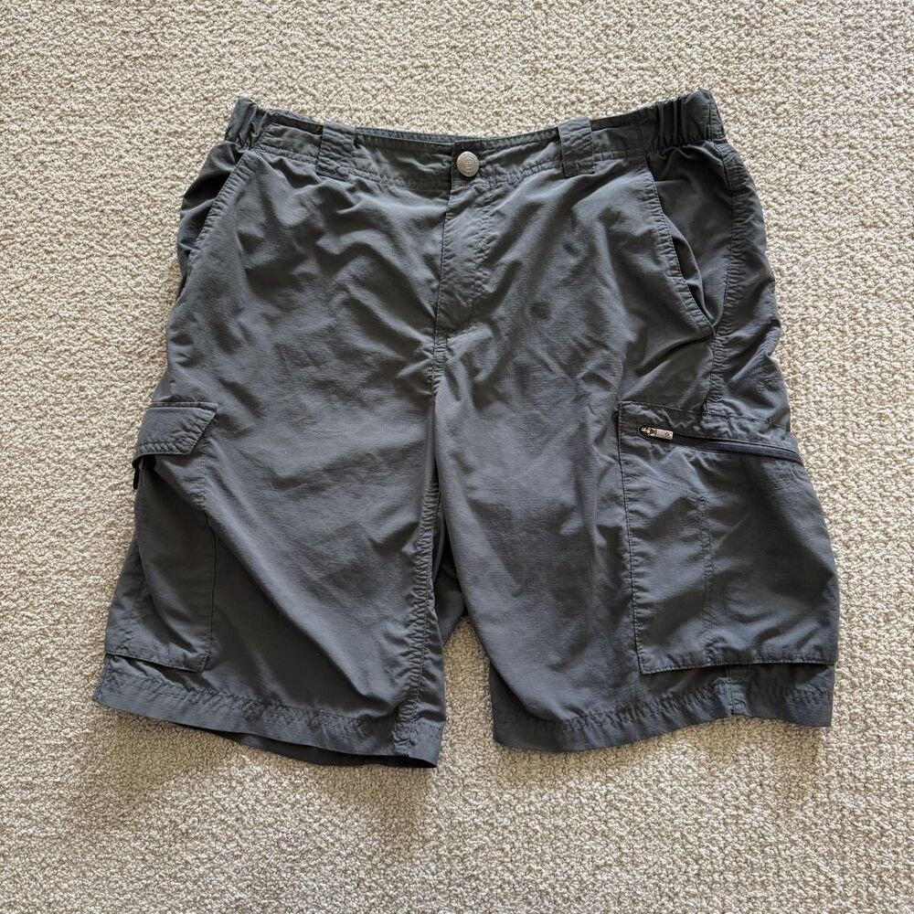 Columbia Shorts Ridge Mens Size 32 Gray Shell: Quick Dry UV Protection
